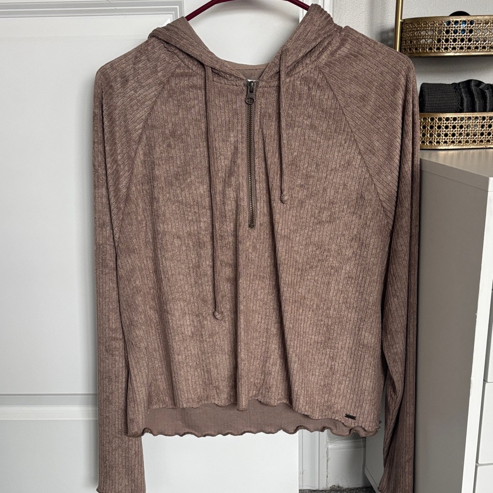 Women’s Large O'Neill Taupe Hooded flowy jacket